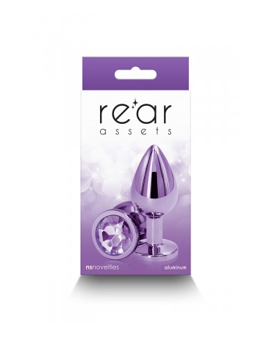 Plug bijou aluminium chromé violet M