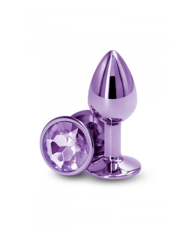 Plug bijou aluminium chromé violet S