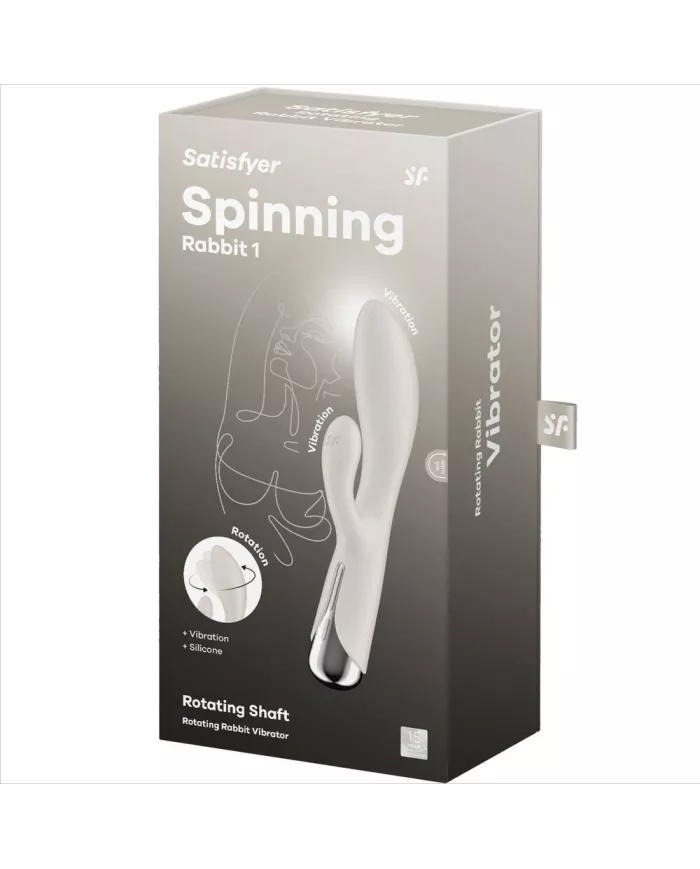 SATISFYER - SPINNING RABBIT 1 CLITORIS ET STIMULATION DU POINT G BEIGE