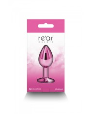 Plug bijou aluminium chromé rose S