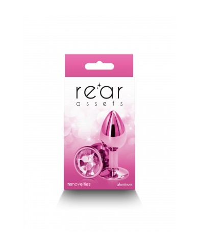 Plug bijou aluminium chromé rose S