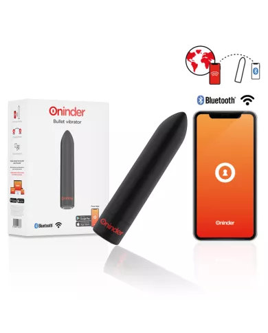 ONINDER - BERLIN VIBRATEUR BULLET NOIR 9 MODES 8,5 X 2 CM - APPLICATION GRATUITE ONINDER - BERLIN VIBRATEUR BULLET NOIR 9 MODES 8,5 X 2 CM - APPLICATION GRATUITE