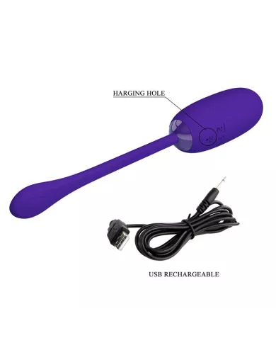 PRETTY LOVE - OEUF VIBRANT JULIUS IMPERMÉABLE-RECHARGEABLE VIOLET