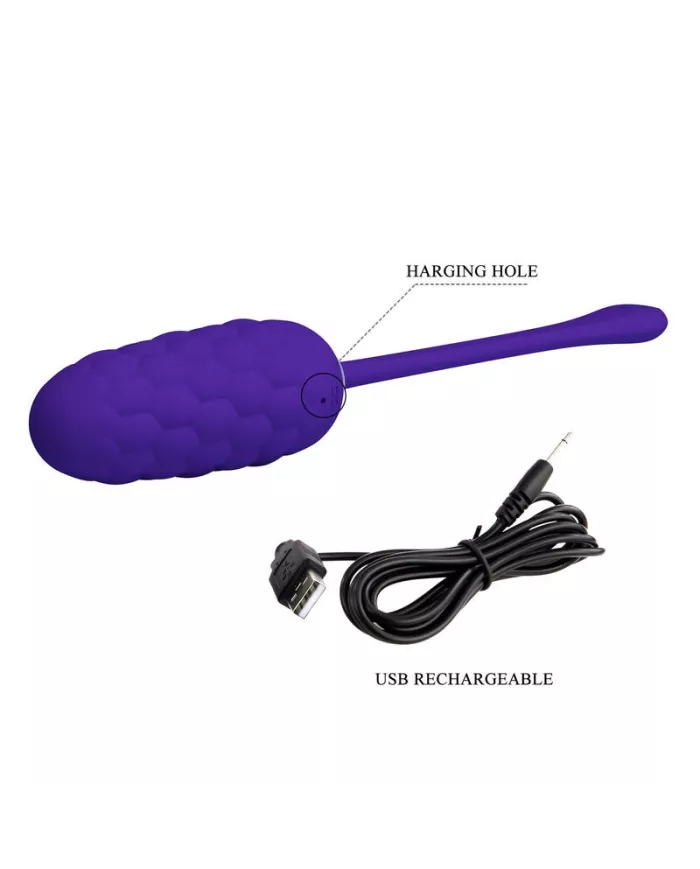 PRETTY LOVE - OEUF VIBRANT  TEXTURE MARINE RECHARGEABLE VIOLET PRETTY LOVE - OEUF VIBRANT  TEXTURE MARINE RECHARGEABLE VIOLET