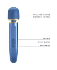 PRETTY LOVE - MASSEUR 7 MODES DE VIBRATION BLEU PRETTY LOVE - MASSEUR 7 MODES DE VIBRATION BLEU