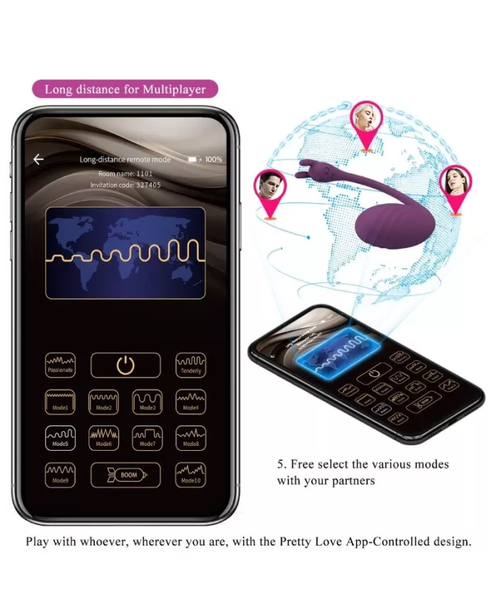 PRETTY LOVE - TÉLÉCOMMANDE CATALINA VIBRATOR APP VIOLET PRETTY LOVE - TÉLÉCOMMANDE CATALINA VIBRATOR APP VIOLET