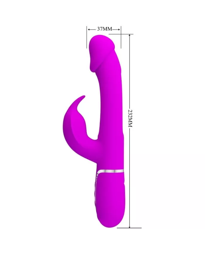 PRETTY LOVE - VIBRATEUR DEJON RABBIT 3 EN 1 MULTIFONCTION  FUCSIA