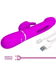 PRETTY LOVE - VIBRATEUR DEJON RABBIT 3 EN 1 MULTIFONCTION  FUCSIA