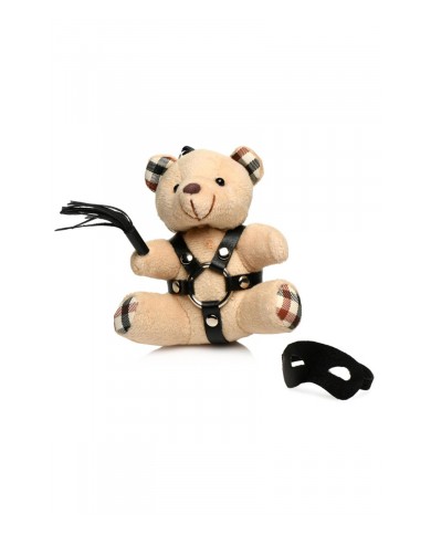 Porte-clés Teddy Bear BDSM avec martinet