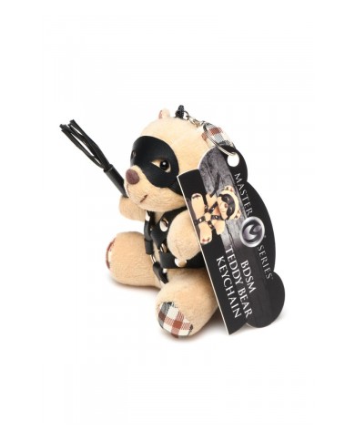 Porte-clés Teddy Bear BDSM avec martinet