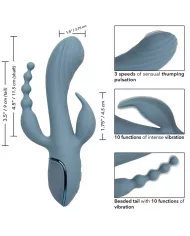 CALEXOTICS - VIBRATEUR TRIPLE ECSTASY GRIS