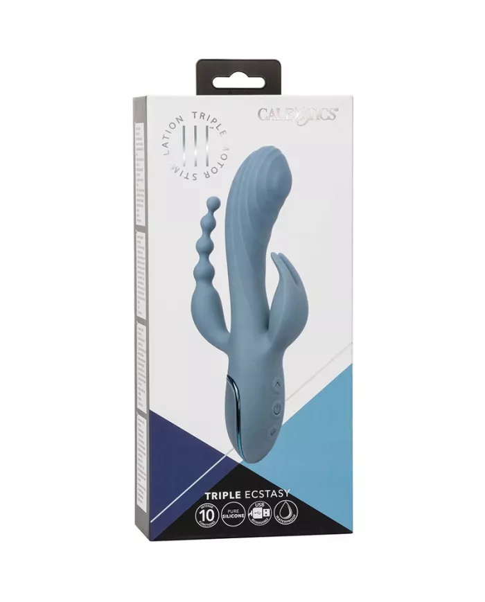 CALEXOTICS - VIBRATEUR TRIPLE ECSTASY GRIS