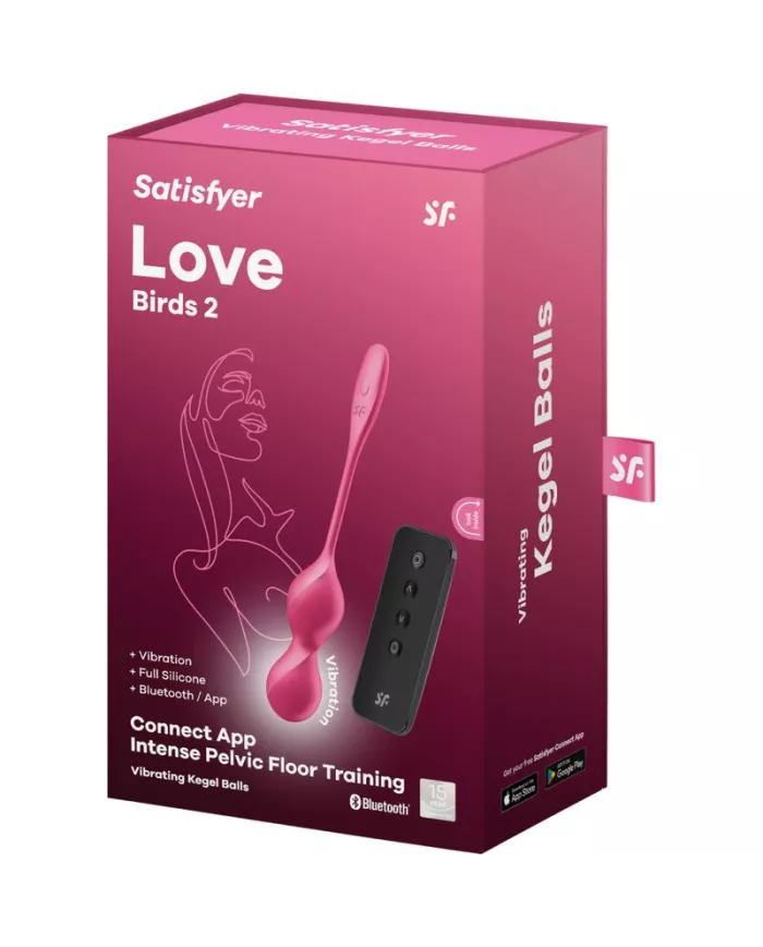 SATISFYER - LOVE BIRDS 2 BALLES VIBRANTES DE KEGEL + APPLICATION GRATUITE SATISFYER - LOVE BIRDS 2 BALLES VIBRANTES DE KEGEL + APPLICATION GRATUITE