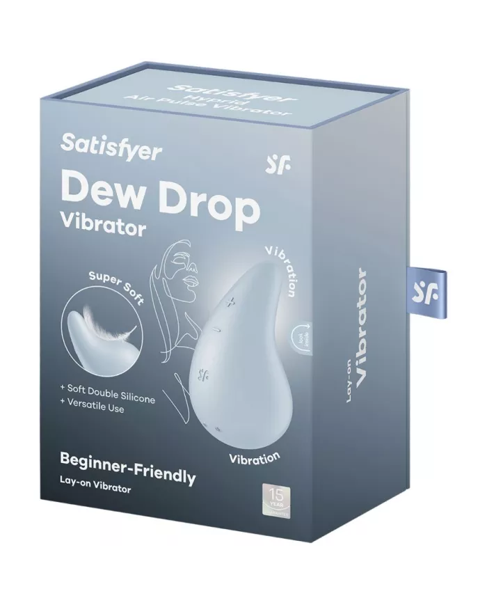 SATISFYER - VIBRATEUR DEW DROP LAY-ON BLEU SATISFYER - VIBRATEUR DEW DROP LAY-ON BLEU
