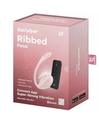 SATISFYER - RIBBED PETAL STIMULATEUR À DISTANCE G POINT ROSE APPLICATION GRATUITE SATISFYER - RIBBED PETAL STIMULATEUR À DISTANCE G POINT ROSE APPLICATION GRATUITE