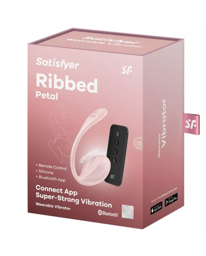 SATISFYER - RIBBED PETAL STIMULATEUR À DISTANCE G POINT ROSE APPLICATION GRATUITE SATISFYER - RIBBED PETAL STIMULATEUR À DISTANCE G POINT ROSE APPLICATION GRATUITE