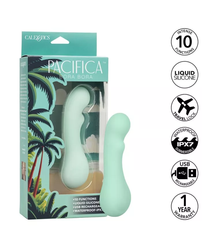 CALEXOTICS - PACIFICA BORA BORA ESTIMULATEUR POINT G 10 VIBRATIONS AQUA CALEXOTICS - PACIFICA BORA BORA ESTIMULATEUR POINT G 10 VIBRATIONS AQUA