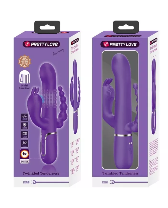 PRETTY LOVE - CAMMY TRIPLE VIBRATEUR MULTIFONCTION 4 EN 1 VIOLET PRETTY LOVE - CAMMY TRIPLE VIBRATEUR MULTIFONCTION 4 EN 1 VIOLET