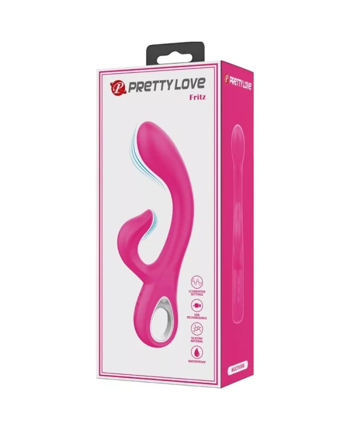 PRETTY LOVE - VIBRATEUR FRITZ RABBIT 12 VIBRATIONS ROSE PRETTY LOVE - VIBRATEUR FRITZ RABBIT 12 VIBRATIONS ROSE