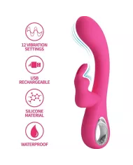 PRETTY LOVE - VIBRATEUR NOVAK RABBIT 12 VIBRATIONS ROSE PRETTY LOVE - VIBRATEUR NOVAK RABBIT 12 VIBRATIONS ROSE