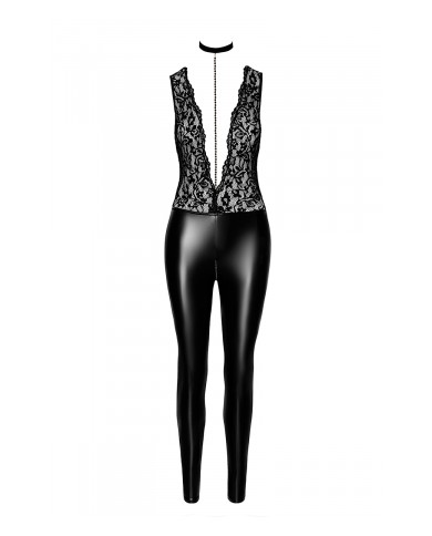Combinaison collier Libido F298 wetlook et dentelle