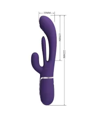 PRETTY LOVE - SHANIA TRIPLE RABBIT VIBRATEUR MULTIFONCTION VIOLET PRETTY LOVE - SHANIA TRIPLE RABBIT VIBRATEUR MULTIFONCTION VIOLET