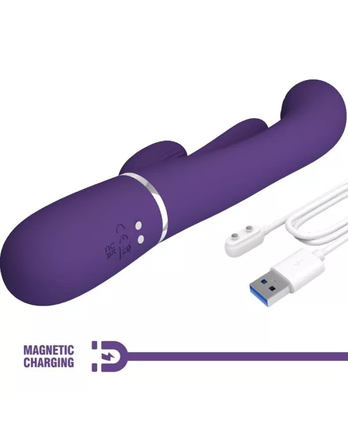 PRETTY LOVE - SHANIA TRIPLE RABBIT VIBRATEUR MULTIFONCTION VIOLET PRETTY LOVE - SHANIA TRIPLE RABBIT VIBRATEUR MULTIFONCTION VIOLET