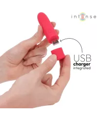 INTENSE - SYMONE BULLET VIBRANT RECHARGEABLE USB 8 VIBRATIONS ROUGE 10 X 2,2 CM INTENSE - SYMONE BULLET VIBRANT RECHARGEABLE USB 8 VIBRATIONS ROUGE 10 X 2,2 CM