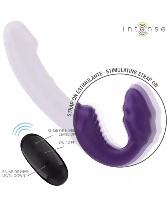 INTENSE - JILL DOUBLE VIBRATEUR 20 CM VIOLET TÉLÉCOMMANDE