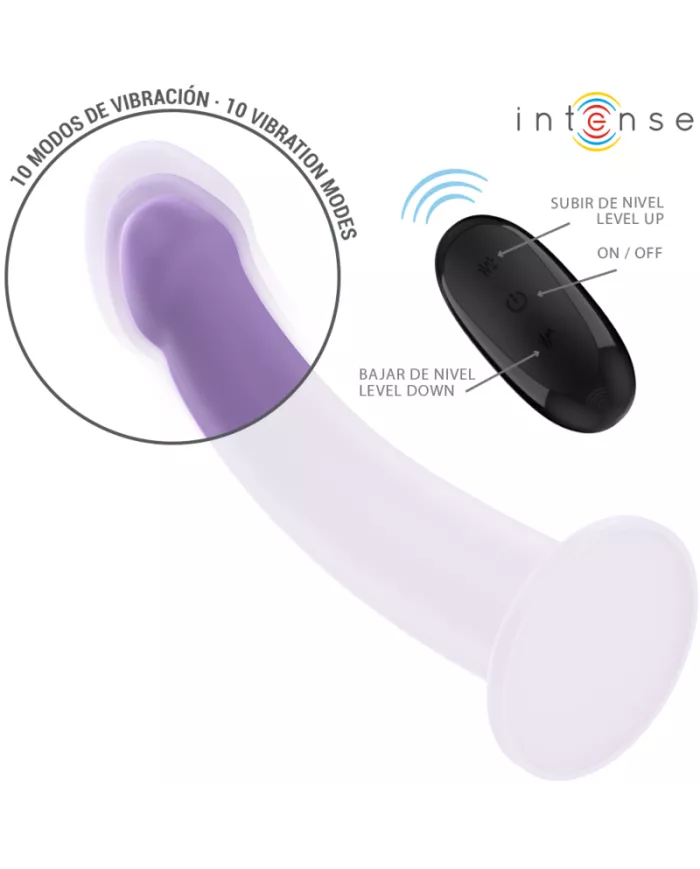 INTENSE - EDDIE VIBRATEUR 17,5 CM 10 VIBRATIONS VIOLET TÉLÉCOMMANDE