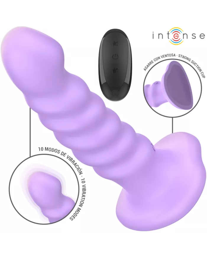 INTENSE - BRENDA VIBRATEUR TAILLE M DESIGN SPIRALE 10 VIBRATIONS VIOLET TÉLÉCOMMANDE