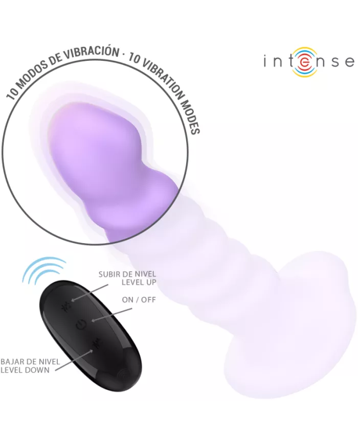 INTENSE - BRENDA VIBRATEUR TAILLE M DESIGN SPIRALE 10 VIBRATIONS VIOLET TÉLÉCOMMANDE