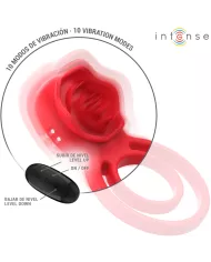 INTENSE - GAIL STIMULATEUR ROSE 10 VIBRATIONS ROUGE TELECOMMANDE