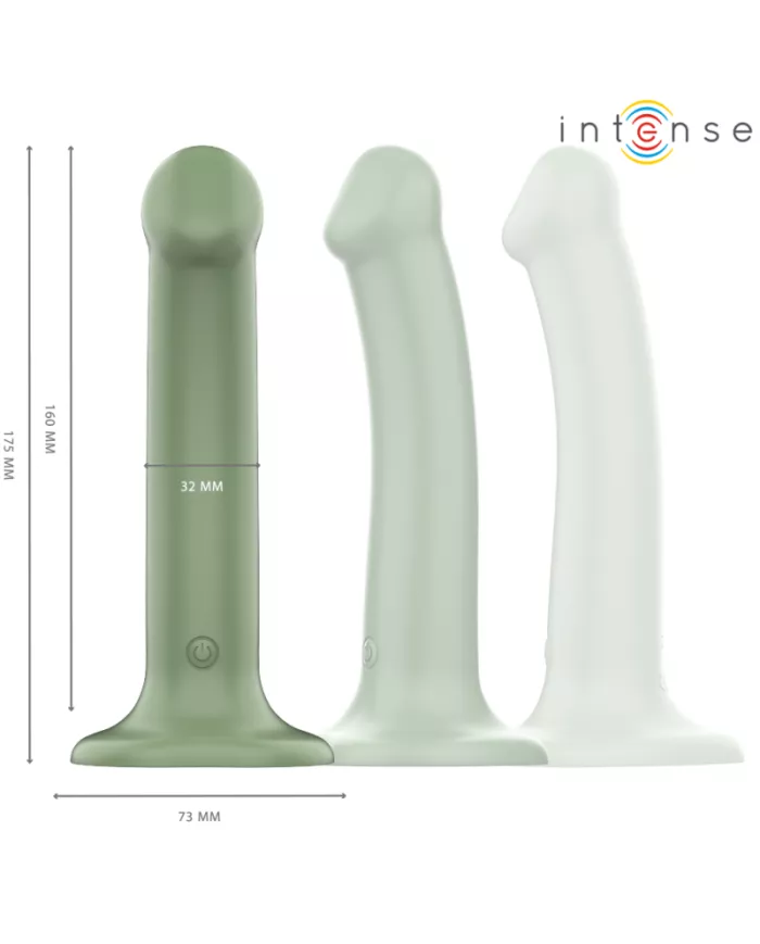 INTENSE - BECCA VIBRATEUR AVEC VENTOUSE 10 VIBRATIONS TÉLÉCOMMANDE VERTE