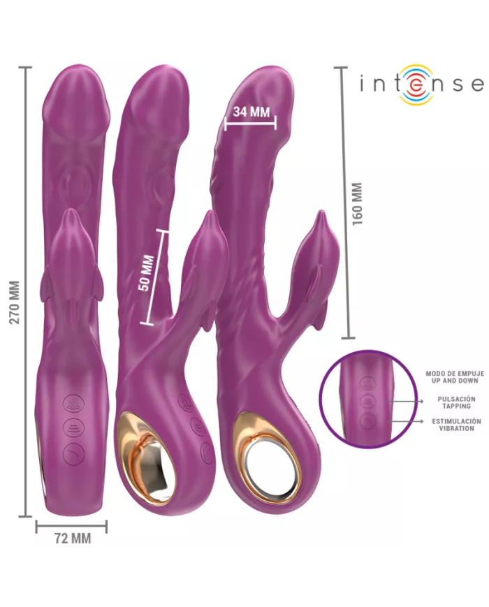 INTENSE - HALLE VIBRATEUR MULTIFONCTION AVEC LANGUE STIMULANTE DAUPHIN VIOLET INTENSE - HALLE VIBRATEUR MULTIFONCTION AVEC LANGUE STIMULANTE DAUPHIN VIOLET