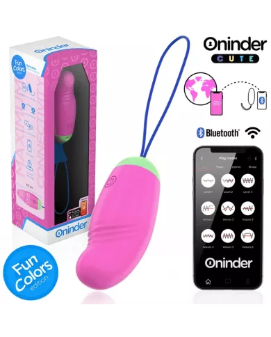 ONINDER CUTE - ŒUF VIBRO-ROTATIF 360° EN SILICONE - APPLICATION GRATUITE DANS LE MONDE ENTIER