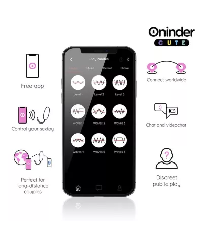 ONINDER CUTE - ŒUF VIBRO-ROTATIF 360° EN SILICONE - APPLICATION GRATUITE DANS LE MONDE ENTIER
