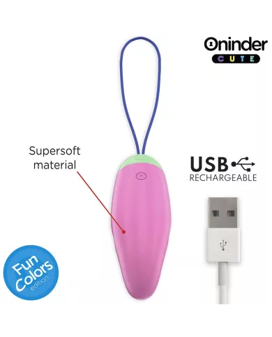 ONINDER CUTE - ŒUF VIBRO-ROTATIF 360° EN SILICONE - APPLICATION GRATUITE DANS LE MONDE ENTIER