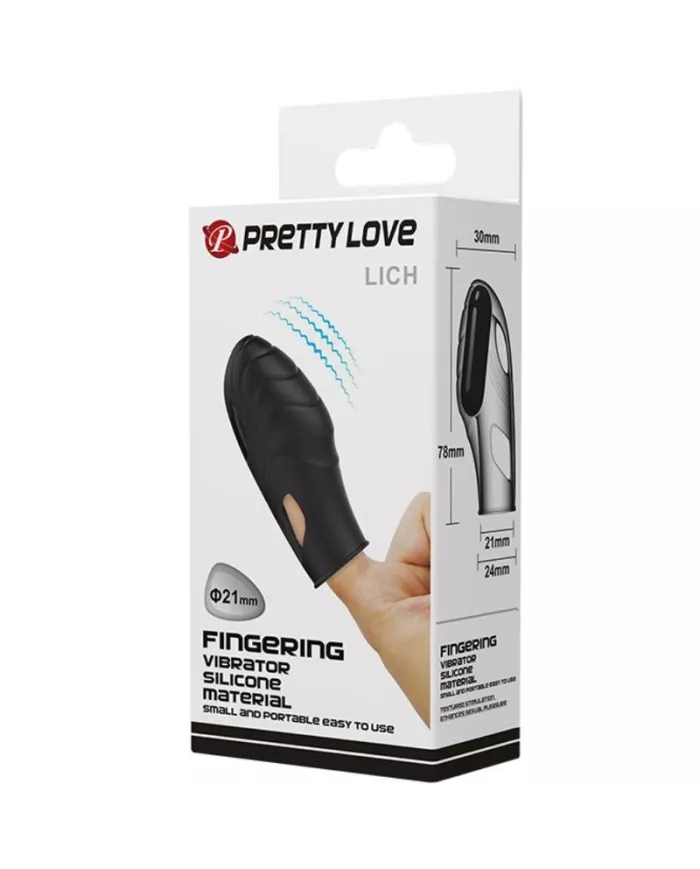 PRETTY LOVE - VIBRATEUR DE DOIGT EN SILICONE LICH NOIR PRETTY LOVE - VIBRATEUR DE DOIGT EN SILICONE LICH NOIR