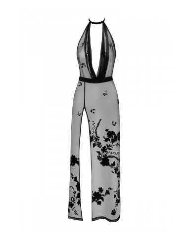 Robe longue dos nu Divinity F312 tulle floqué