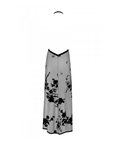 Robe longue dos nu Divinity F312 tulle floqué