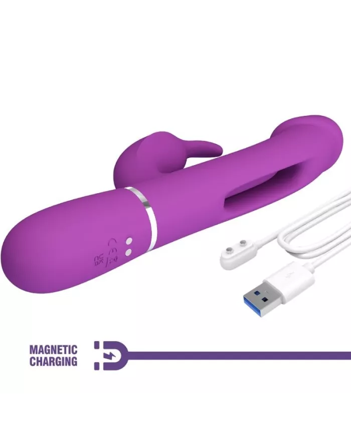 PRETTY LOVE - KAMPAS VIBRATEUR LAPIN MULTIFONCTION 3 EN 1 VIOLET PRETTY LOVE - KAMPAS VIBRATEUR LAPIN MULTIFONCTION 3 EN 1 VIOLET