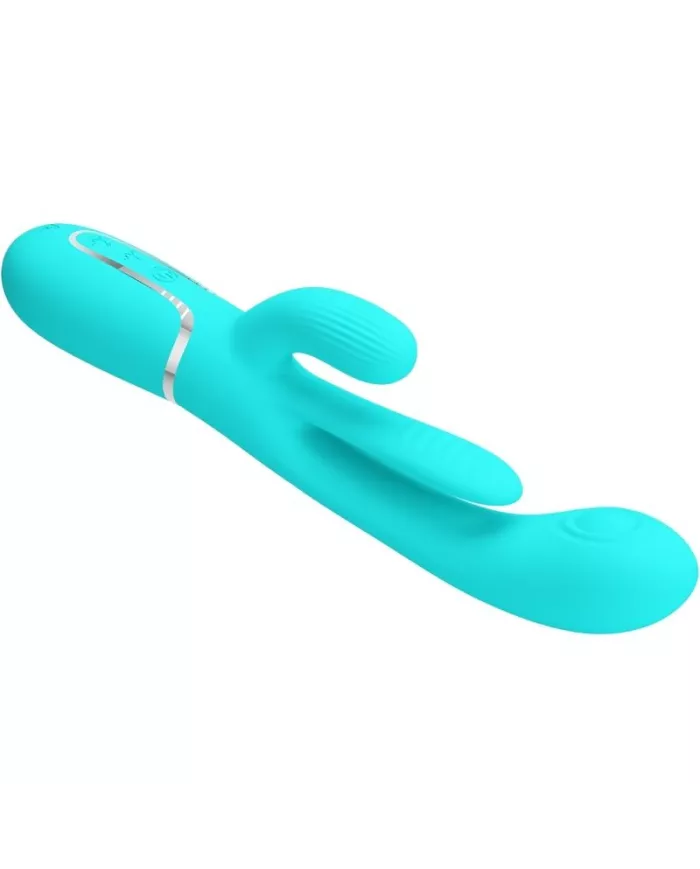 PRETTY LOVE - SHANIA TRIPLE RABBIT VIBRATEUR MULTIFONCTION 3 EN 1 BLEU