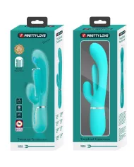 PRETTY LOVE - SHANIA TRIPLE RABBIT VIBRATEUR MULTIFONCTION 3 EN 1 BLEU