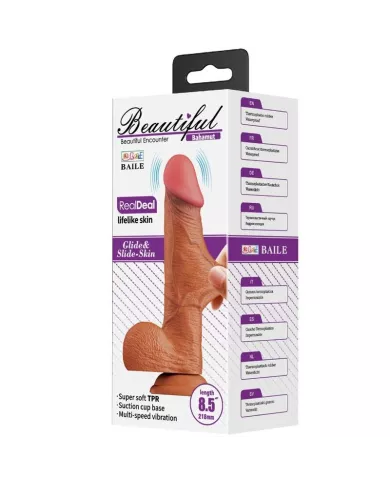 BAILE - VIBRATEUR RÉALISTE BAHAMUT 21,8 CM FLESH TÉLÉCOMMANDE