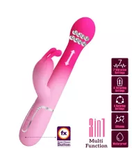 PRETTY LOVE - VIBRATEUR LAPIN MULTIFONCTION 3 EN 1 DEJON ROSE PRETTY LOVE - VIBRATEUR LAPIN MULTIFONCTION 3 EN 1 DEJON ROSE