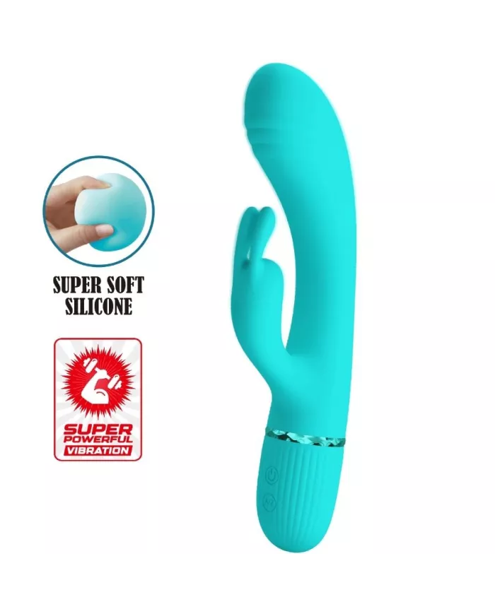 PRETTY LOVE - VIBRATEUR SCOCCO LAPIN TURQUOISE PRETTY LOVE - VIBRATEUR SCOCCO LAPIN TURQUOISE