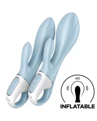 SATISFYER - AIR PUMP BUNNY 1 VIBRATEUR GONFLABLE LAPIN BLEU
