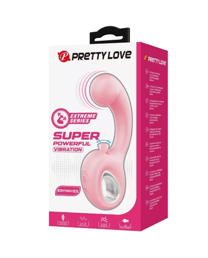 PRETTY LOVE - VIBRATEUR POINT G + STIMULATEUR DE CLITORIS ERYNNYES 10 VIBRATIONS ROSE PRETTY LOVE - VIBRATEUR POINT G + STIMULATEUR DE CLITORIS ERYNNYES 10 VIBRATIONS ROSE