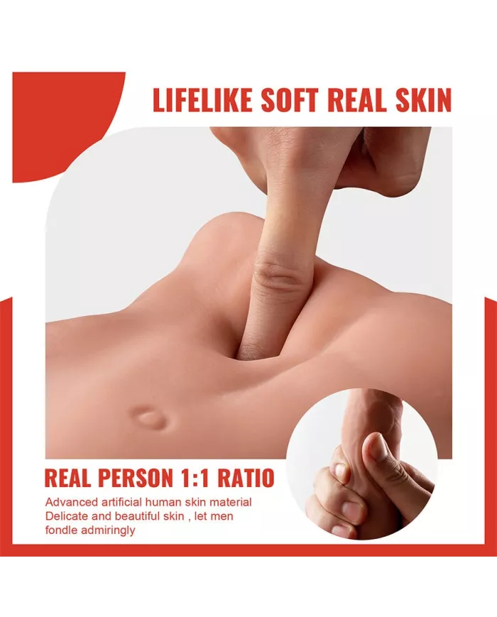 XISE - BERTLETT DILDO ASS GODE RÉALISTE ET MASTURBATEUR ANUS POSITION FRONTALE AVEC POUSSÉE 18 CM